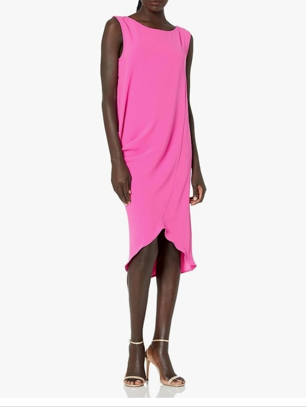 Trina Turk Hot Pink High-Low Sleeveless Dress